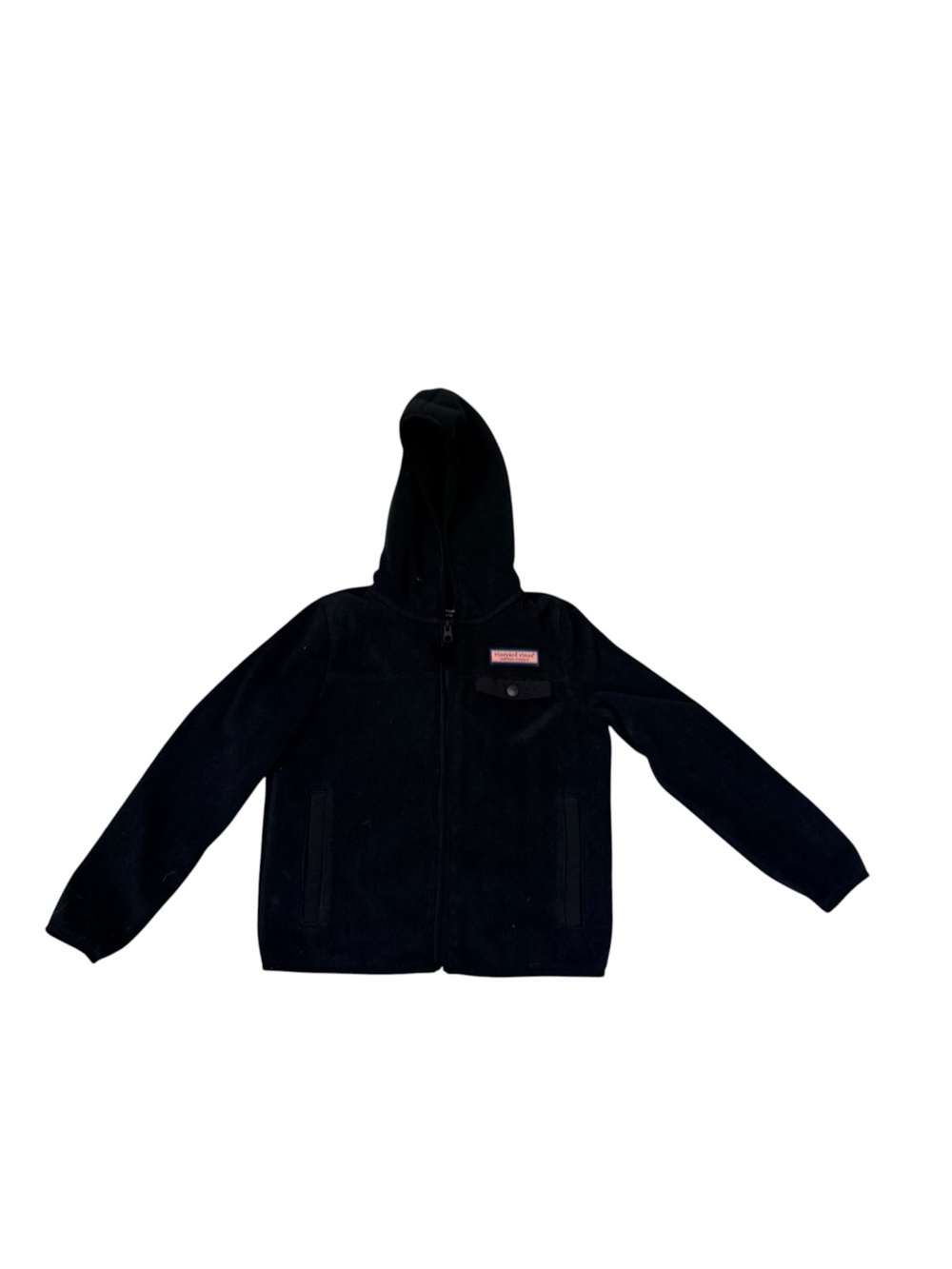 Vineyard Vines Kids Black Fleece Hooded Zip Jacket